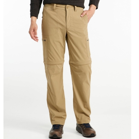 L.L. BEAN Khaki No Fly Zone Convertible TAIP Off Hiking UPF 50+. Size Large - Picture 1 of 11